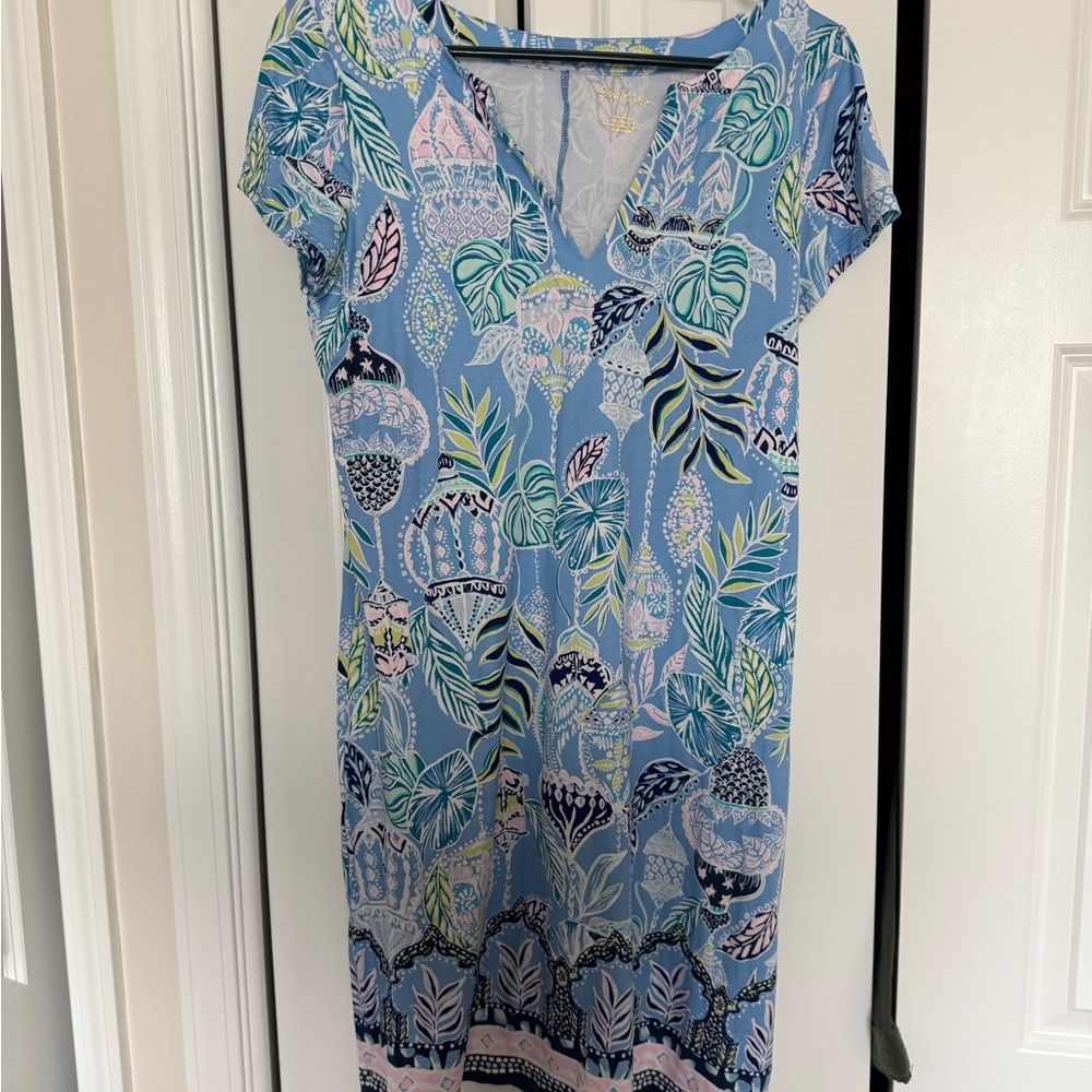 Lilly Pulitzer Sophiletta Floral Blue Dress